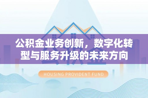 横沥公积金业务创新，数字化转型与服务升级的未来方向