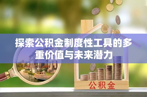 横沥探索公积金制度性工具的多重价值与未来潜力