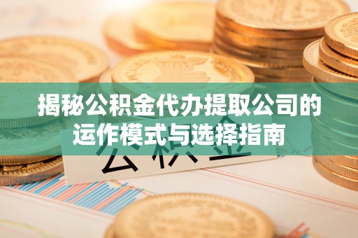 横沥揭秘公积金代办提取公司的运作模式与选择指南