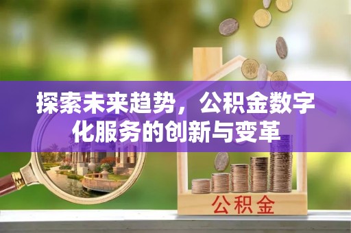 横沥探索未来趋势，公积金数字化服务的创新与变革